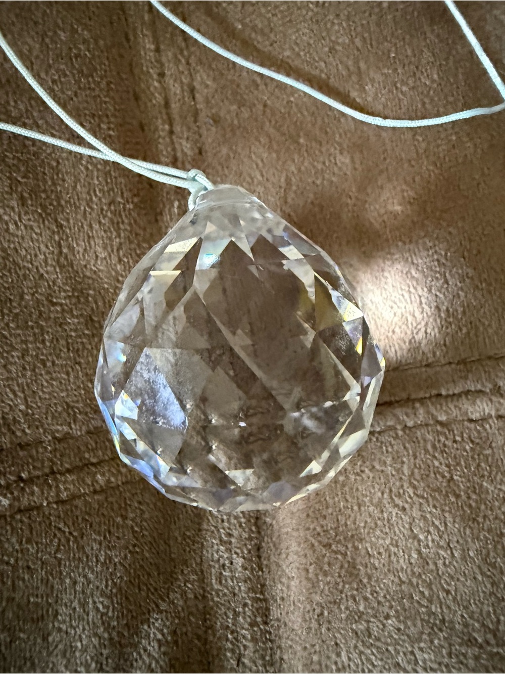 Crystal Prism Pendant - Clear Faceted Hanging Decor